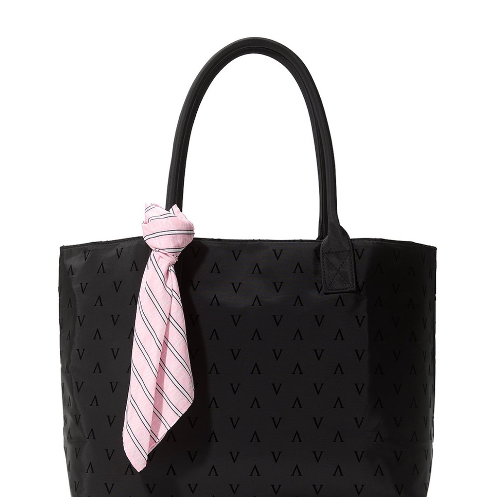 *NEW* VS Black Tote Bag with Pink Scarf